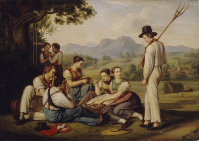 Biçme makineleri dinlenme, 1819 by Joseph Anton Rhomberg
