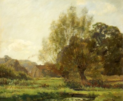 Bibury, Fishponds (tuval üzerine yağlı boya) by Joseph Barnard Davis