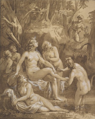 Diana ve Actaeon, 18. yüzyılın sonu ve 19. yüzyılın başı. by Joseph Bergler