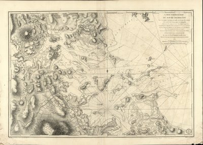 Sondaları, kum çubuklarını, kayaları, denizleri ve navigasyonda faydalı diğer yönleri gösteren Boston limanının özel bir haritası. by Joseph Bernard; Des Barres Chabert