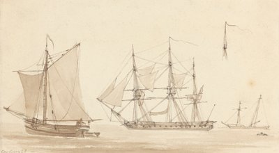 Schooner, Corvette ve Fishing Smack by Joseph Cartwright