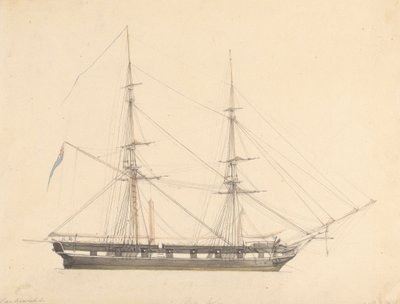 Union Jack ve Üç Figürlü Tek Brig by Joseph Cartwright