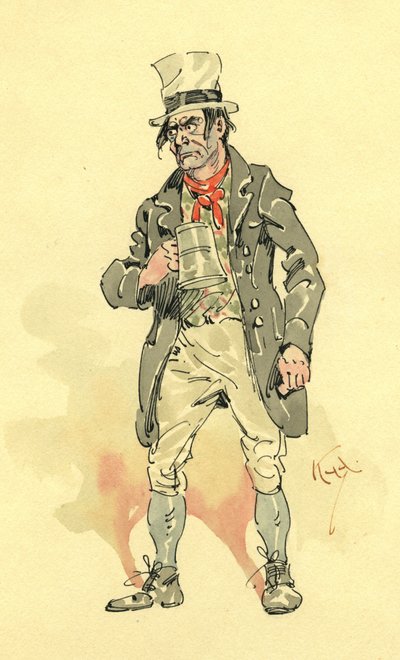 Bill Sikes (kağıt üzerinde mürekkep ve wc) by Joseph Clayton Clarke