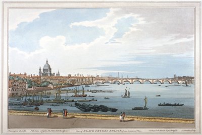 Blackfriars Köprüsü, Londra, 1795 by Joseph Constantine Stadler
