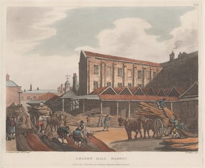 Leaden Hall Market, 1 Ocak 1809., 1 Ocak 1809. by Joseph Constantine Stadler