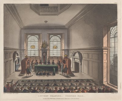 Piyango Çekilişi, Coopers Salonu, 1 Şubat 1809., 1 Şubat 1809. by Joseph Constantine Stadler