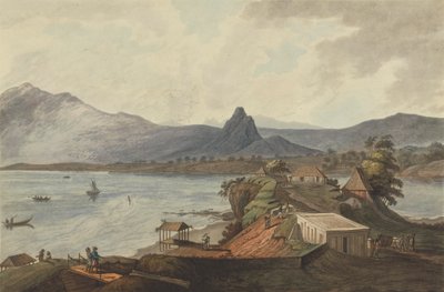 Bencooler'dan Padre's Rock ve Sugar Loaf Dağı, Sumatra, 1799 by Joseph Constantine Stadler