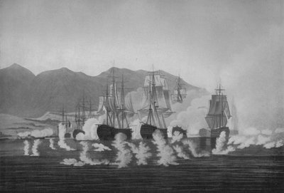 Algeciras kapalı Saumarez, c1802 by Joseph Constantine Stadler
