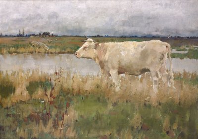 Bir Lincolnshire Merası, c.1882-3 (tuval üzerine yağlı boya) by Joseph Crawhall