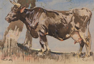 Eski İnek (keten üzerine guaj) by Joseph Crawhall