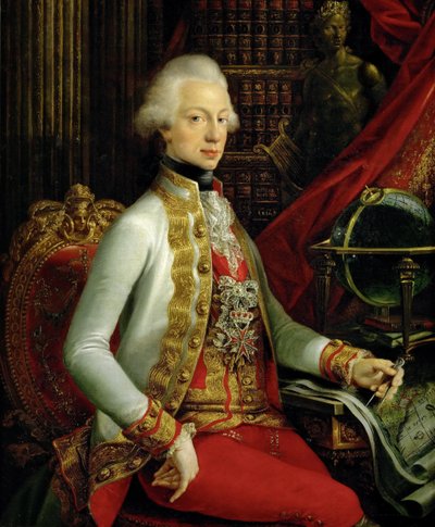 Toskana Granddük Ferdinand III 1769-1824, kütüphanesinde otururken, 1797 by Joseph Dorffmeister