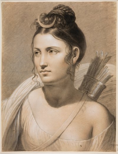 Diana (kağıt üzerine mum boya) by Joseph Ducq