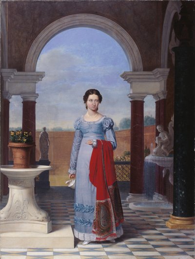 Doktor Isaac Joseph De Meyer'in eşi Bayan Colette Versavel'in portresi by Joseph Ducq