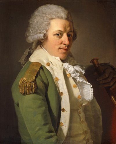 Sanatçının Portresi, Yarım Boy, Yeşil Ceketli ve Baston Tutarak, by Joseph Ducreux