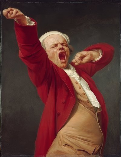 Kendi kendine portre, esneme. 1783 by Joseph Ducreux