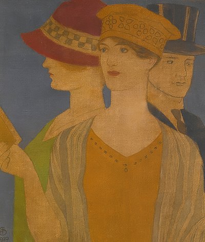 Ausstellungsbesucher (Bir Sergi Ziyaretçileri). 1919 by Joseph Edward Southall