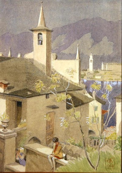Kuzey İtalya Şehir Manzarası by Joseph Edward Southall