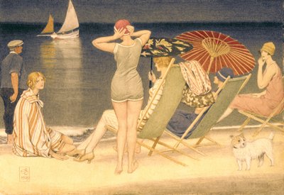 Şemsiye, 1929 (kağıt üzerinde wc) by Joseph Edward Southall