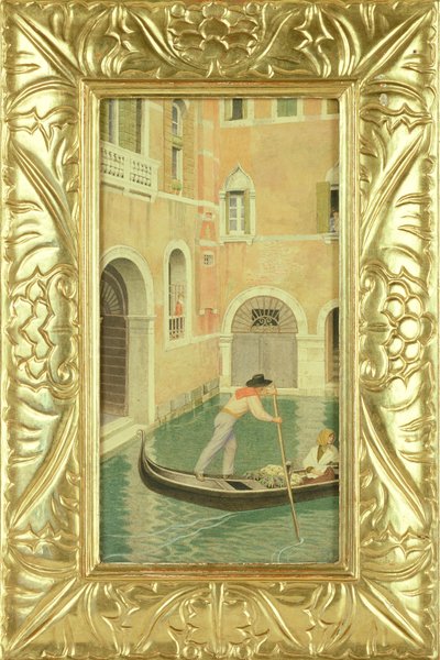 Rio della Guerra, Venedik, 1921 (kart üzerinde kurşun kalem üzerinde wc veya tempera) by Joseph Edward Southall