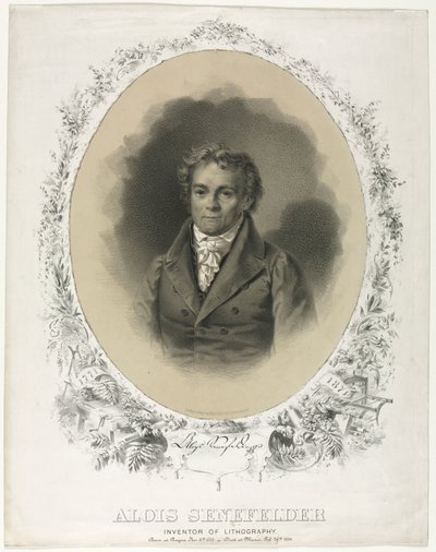 Alois Senefelder, 1871. by Joseph F. Knapp
