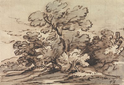 bir grup ağaç by Joseph Farington