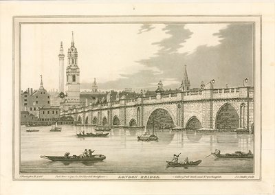 Londra Köprüsü, 1795 by Joseph Farington
