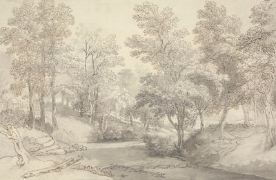 Duddon Nehri üzerindeki Basamak Taşları, Göller Bölgesi by Joseph Farington