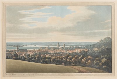 Greenwich ve Down the River manzarası, 1795 (akvaryum) by Joseph Farington