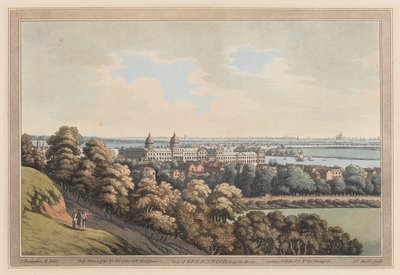 Greenwich ve Up the River manzarası by Joseph Farington