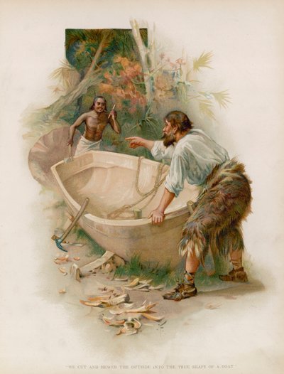 Robinson Crusoe için İllüstrasyon by Joseph Finnemore
