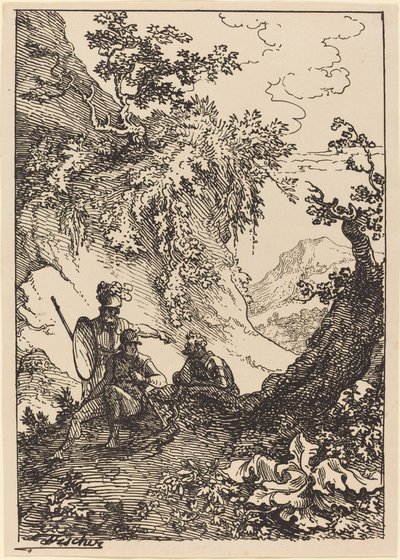 Zırhlı Adamlarla Manzara, Ağaç Kütüğü by Joseph Fischer