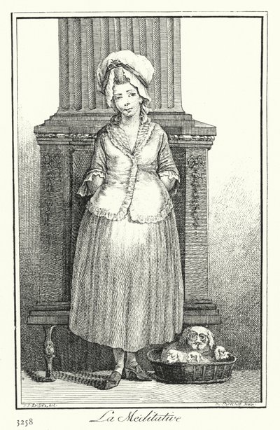 Düşünceli (gravür) by Joseph Franz von (after) Goez