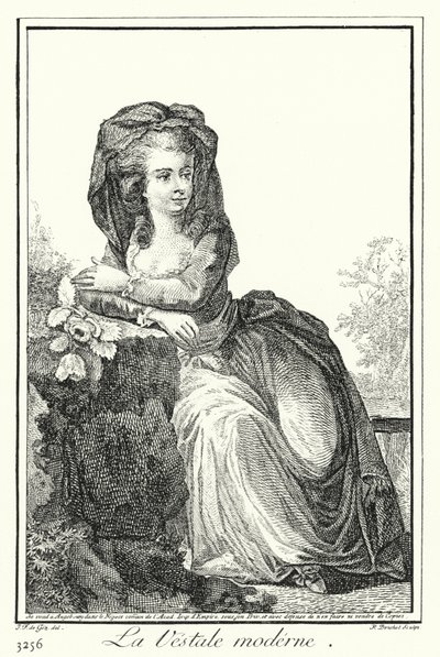 Modern Vestal Bakire (gravür) by Joseph Franz von (after) Goez