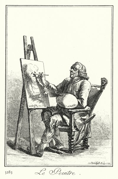 Ressam (gravür) by Joseph Franz von (after) Goez