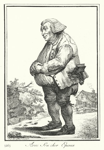 Sevgili Kocasıyla (gravür) by Joseph Franz von (after) Goez