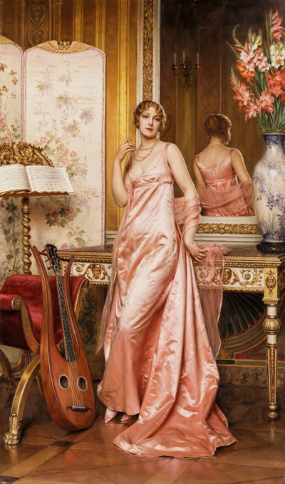 İç Mekanda Zarif Bir Bayan, by Joseph Frederick Charles Soulacroix