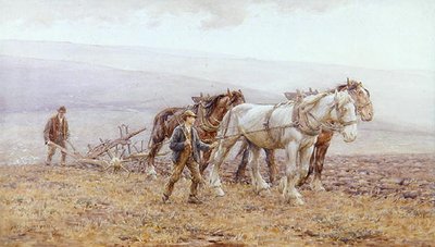 İnişleri Sürmek (kağıt üzerine suluboya) by Joseph Harold Swanwick