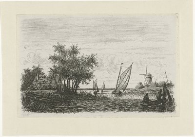 Bir gölde tekneler by Joseph Hartogensis