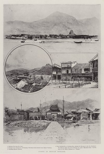 İngiliz Kowloon'daki sahneler by Joseph Holland Tringham