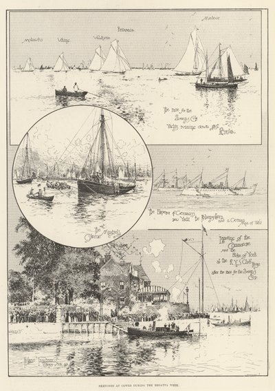 Regatta Haftası'nda Cowes'da Eskizler by Joseph Holland Tringham