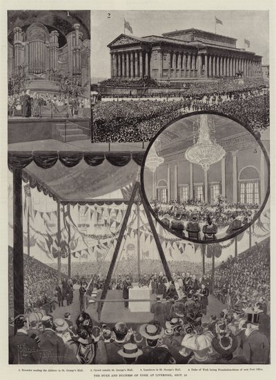 York Dükü ve Düşesi Liverpool'da, 10 Eylül by Joseph Holland Tringham