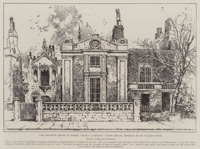 Homer Caddesi'ndeki Perili Ev, Lambeth, Tudor Evi, kısa süre sonra yıkılacak by Joseph Holland Tringham