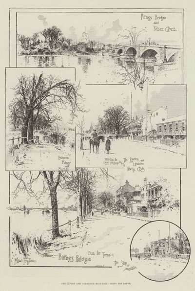 Bankalar boyunca Oxford ve Cambridge Tekne Yarışı by Joseph Holland Tringham