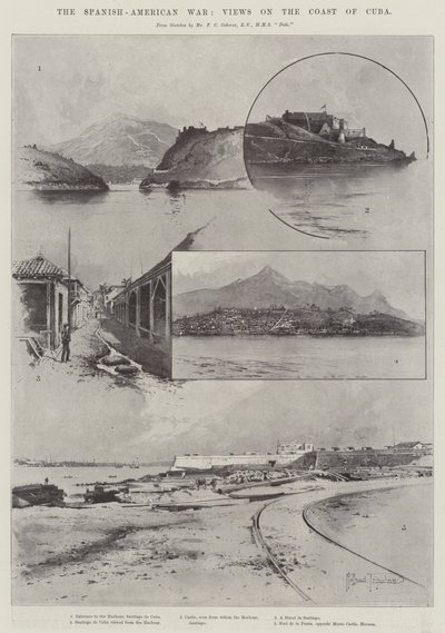 İspanyol-Amerikan Savaşı, Küba Sahilinde Görüşler by Joseph Holland Tringham