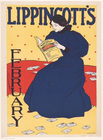 Lippincott's Monthly Magazine'in Şubat sayısı için reklam by Joseph J. Gould jr.