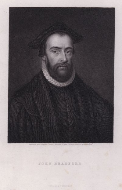 John Bradford, İngiliz Protestan şehit (gravür) by Joseph John Jenkins