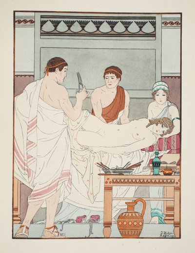 Gynaecological examination, illustration from 