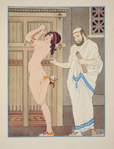 Genç eğlenceler, 'Hipokrat'ın Eserleri'nden bir illüstrasyon, 1934 by Joseph Kuhn Regnier