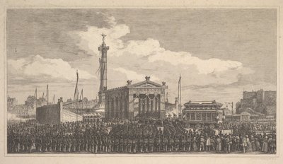 Temmuz 1840, 1840 sütununun açılış töreni. by Joseph Louis Trimolet