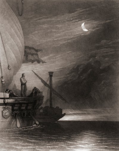 Columbus tarafından keşfedilen arazi by Joseph Mallord William (after) Turner